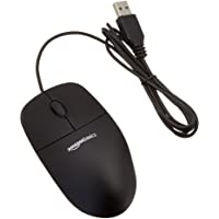 Amazon Basics - Ratón óptico con USB y 3 botones para Windows y Mac OS X